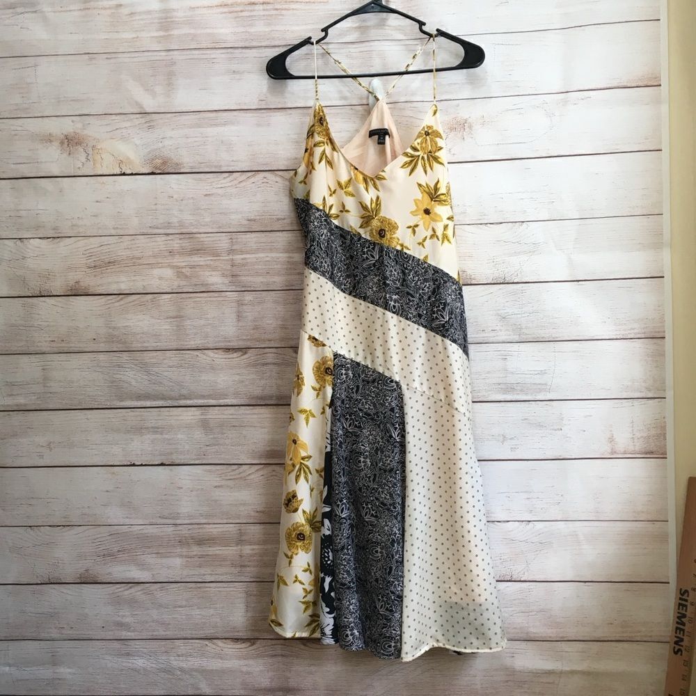 EXCELLENT CONDITION‎ BANANA REPUBLIC MIXED MEDIA MAXI DRESS